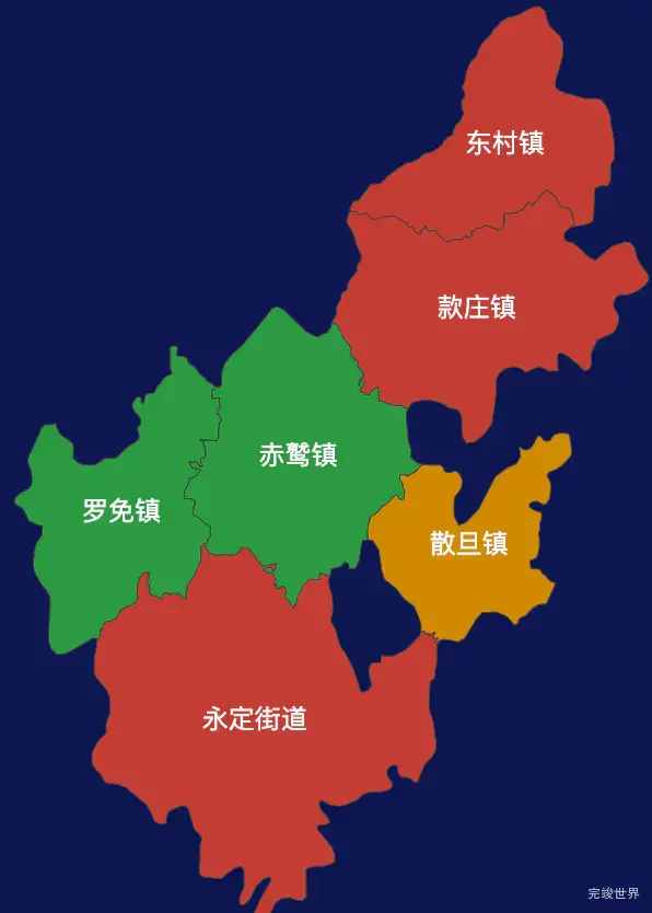 echarts昆明市富民县geoJson地图定义颜色