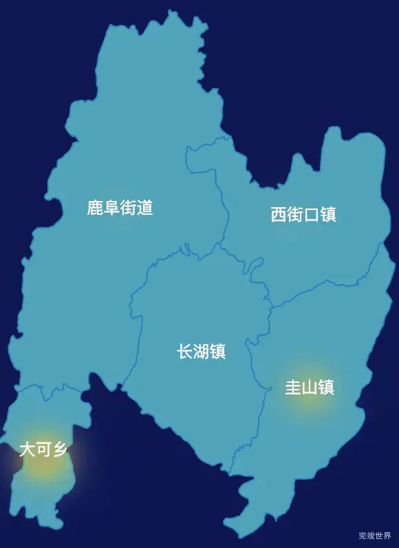 echarts昆明市石林彝族自治县geoJson地图热力图