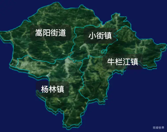 threejs昆明市嵩明县geoJson地图3d地图