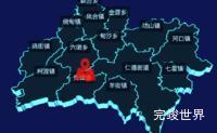 echarts昆明市寻甸回族彝族自治县geoJson地图3d地图自定义图标效果