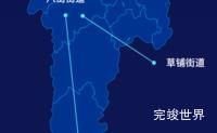 echarts昆明市安宁市geoJson地图自定义引导线实例