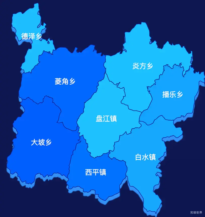 echarts曲靖市沾益区geoJson地图 visualMap控制地图颜色