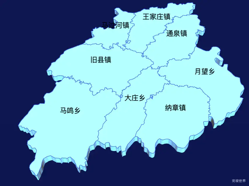 echarts曲靖市马龙区geoJson地图3d地图