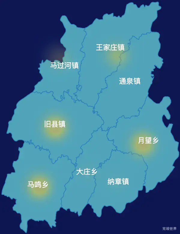 echarts曲靖市马龙区geoJson地图热力图