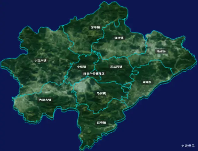 threejs曲靖市陆良县geoJson地图3d地图CSS3D标签