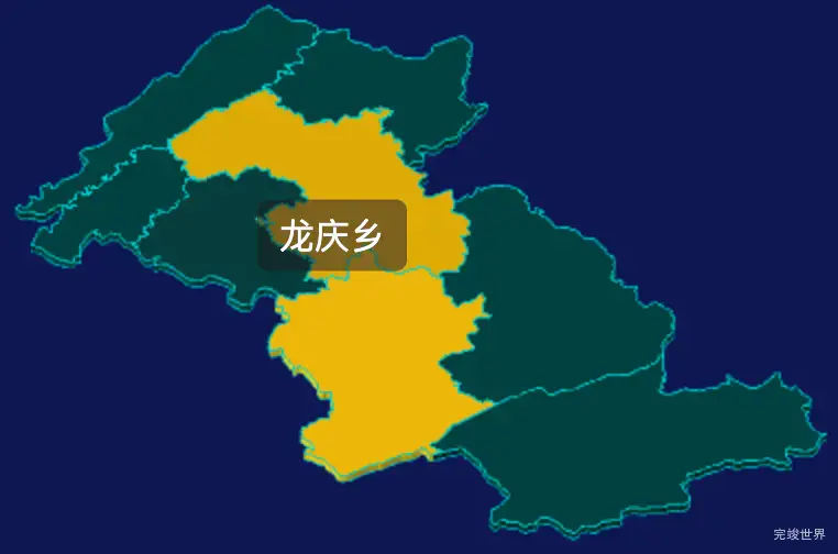 threejs曲靖市师宗县geoJson地图3d地图指定区域闪烁