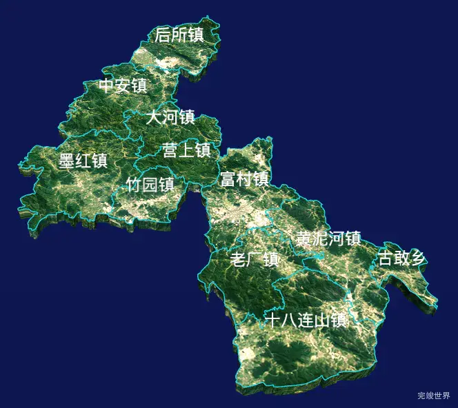 echarts曲靖市富源县geoJson地图3d地图