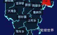 echarts曲靖市会泽县geoJson地图3d地图自定义图标实例代码