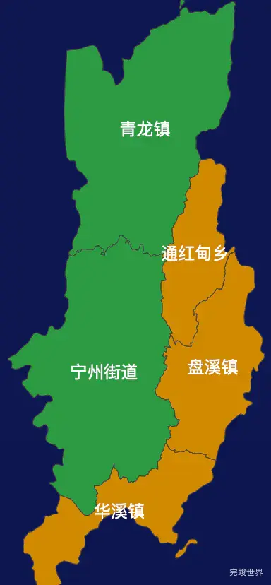 echarts玉溪市华宁县geoJson地图定义颜色