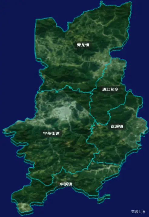 threejs玉溪市华宁县geoJson地图3d地图CSS3D标签