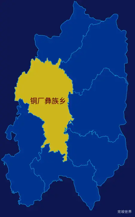 echarts玉溪市易门县geoJson地图区域闪烁