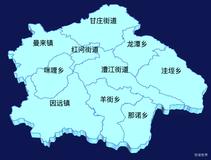 echarts玉溪市元江哈尼族彝族傣族自治县geoJson地图3d地图