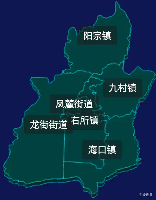 1threejs玉溪市澄江市geoJson地图3d地图css2d标签