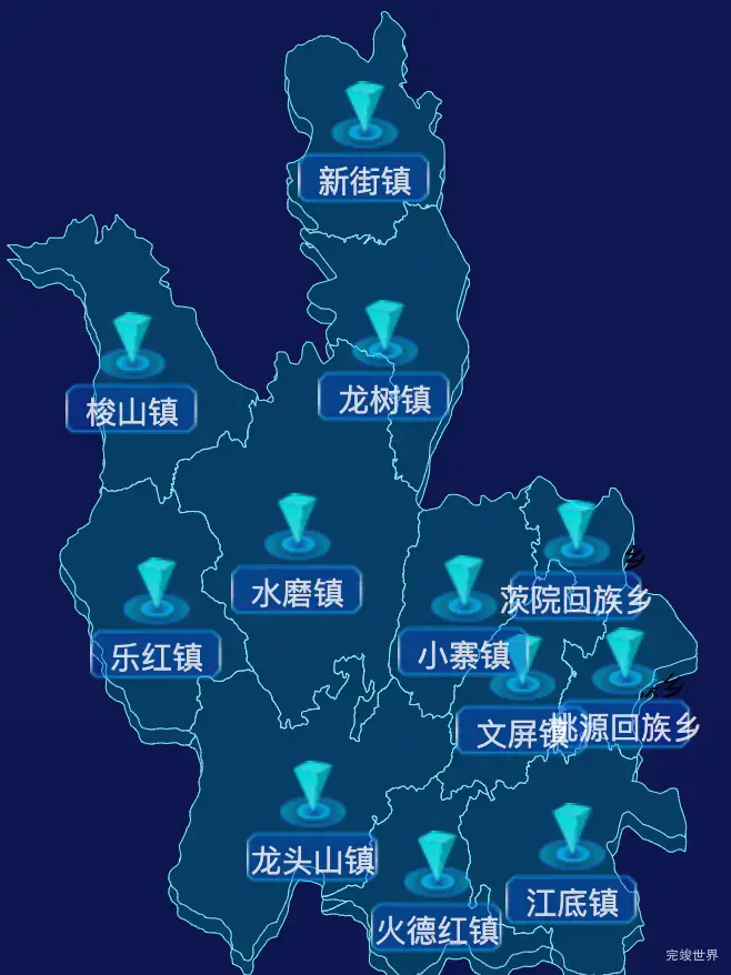 echarts昭通市鲁甸县geoJson地图点击跳转到指定页面