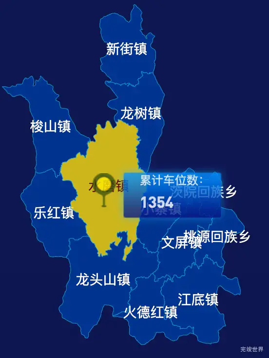 echarts昭通市鲁甸县geoJson地图点击地图插小旗