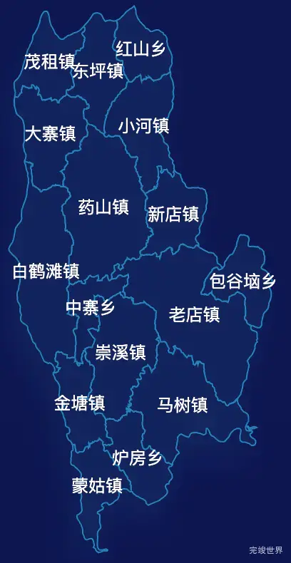 echarts昭通市巧家县geoJson地图地图下钻展示