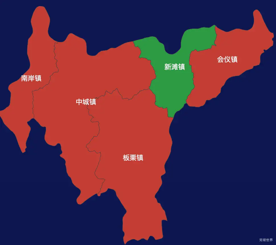 echarts昭通市绥江县geoJson地图定义颜色