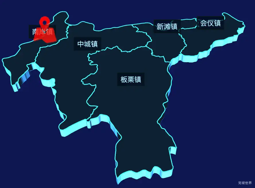 echarts昭通市绥江县geoJson地图3d地图自定义图标