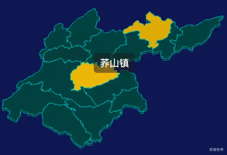 threejs昭通市彝良县geoJson地图3d地图指定区域闪烁