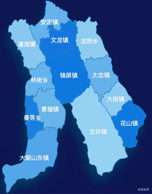 echarts普洱市景东彝族自治县geoJson地图 tooltip轮播