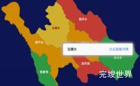 echarts普洱市江城哈尼族彝族自治县geoJson地图tooltip自定义html演示实例