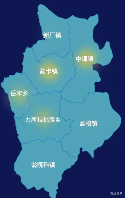 echarts普洱市西盟佤族自治县geoJson地图热力图