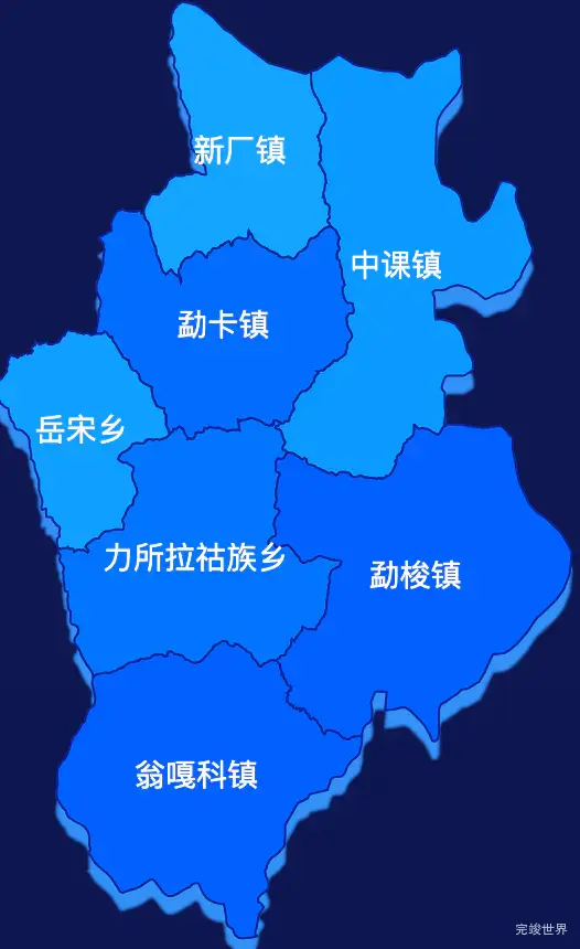 echarts普洱市西盟佤族自治县geoJson地图 visualMap控制地图颜色