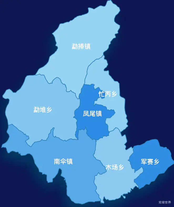 echarts临沧市镇康县geoJson地图 tooltip轮播