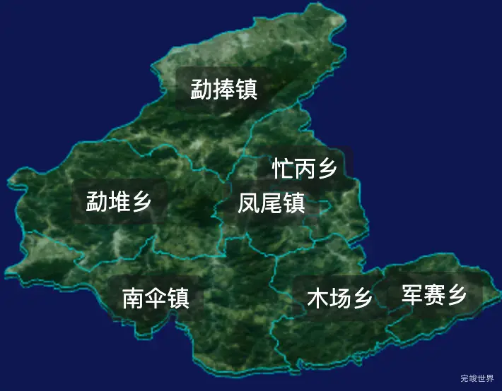 threejs临沧市镇康县geoJson地图3d地图css2d标签