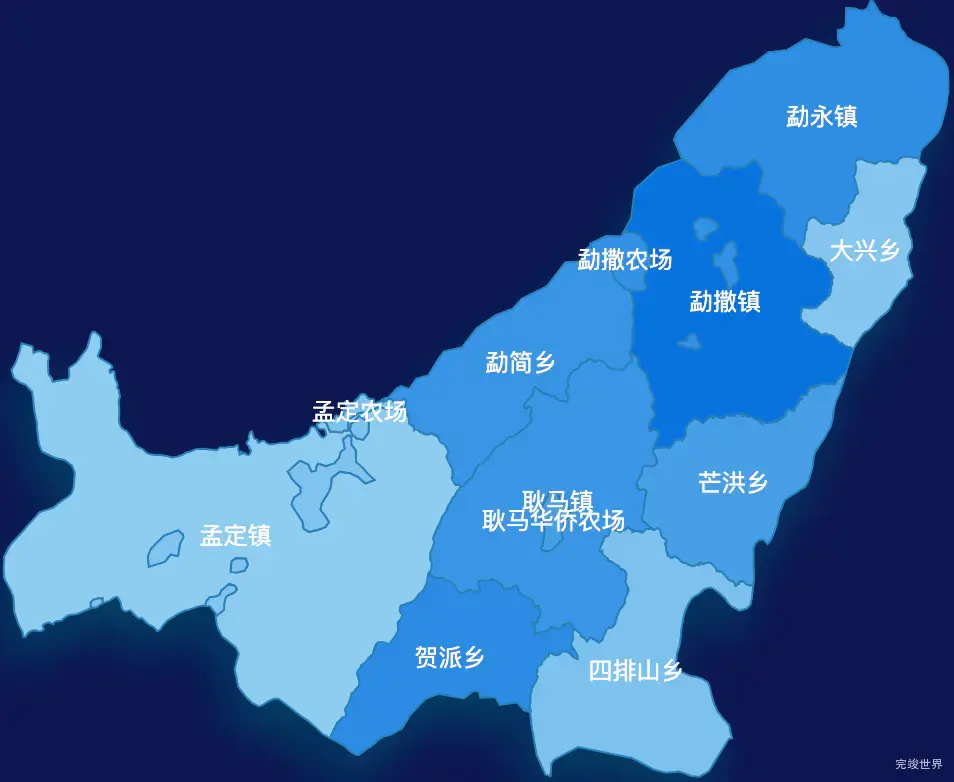 echarts临沧市耿马傣族佤族自治县geoJson地图 tooltip轮播