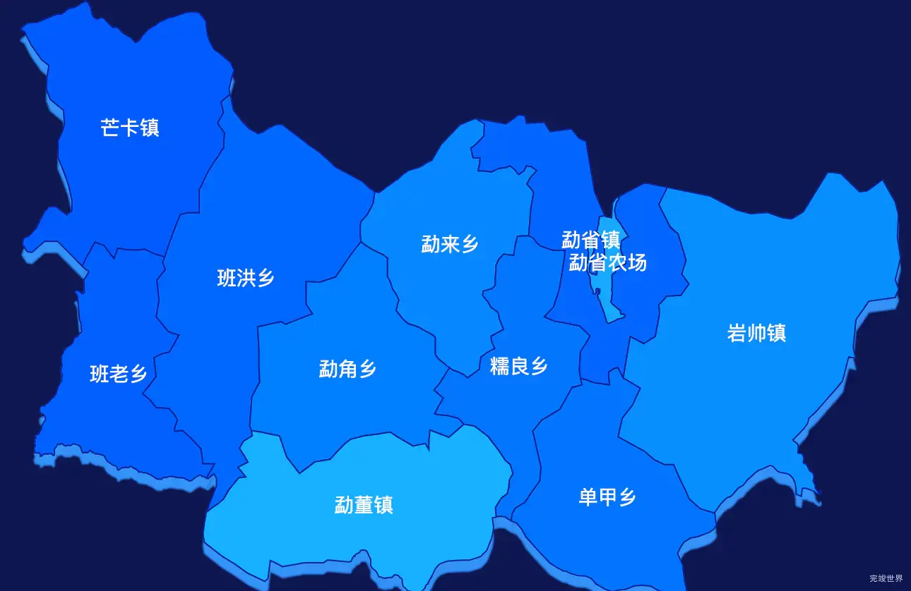 echarts临沧市沧源佤族自治县geoJson地图 visualMap控制地图颜色