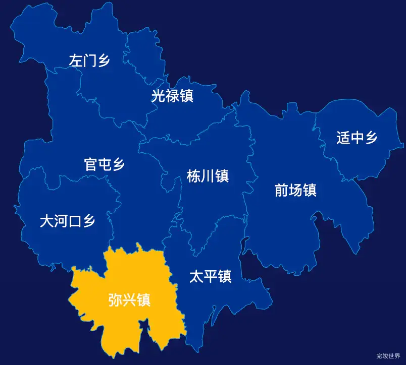 echarts楚雄彝族自治州姚安县geoJson地图指定区域高亮