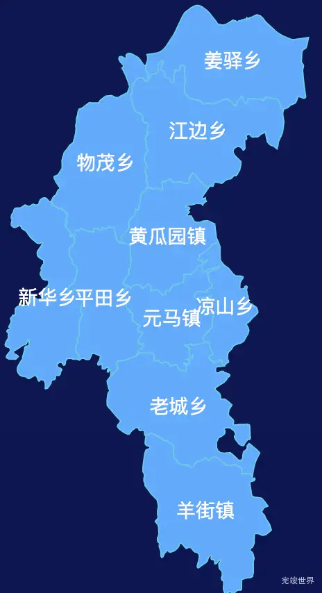 echarts楚雄彝族自治州元谋县geoJson地图全局颜色渐变