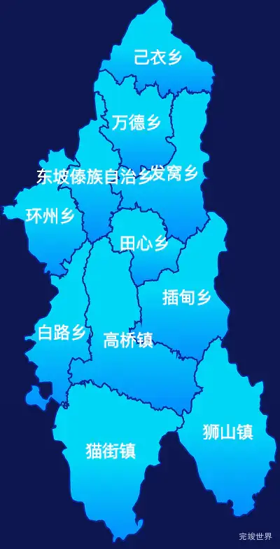 echarts楚雄彝族自治州武定县geoJson地图局部颜色渐变