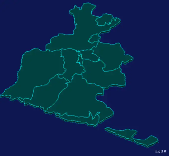 threejs红河哈尼族彝族自治州个旧市geoJson地图3d地图