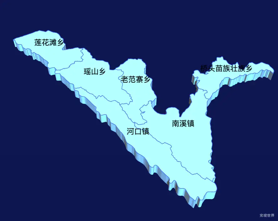 threejs红河哈尼族彝族自治州河口瑶族自治县geoJson地图3d地图