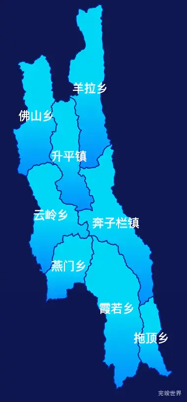 echarts迪庆藏族自治州德钦县geoJson地图局部颜色渐变