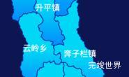 echarts迪庆藏族自治州德钦县geoJson地图局部颜色渐变效果