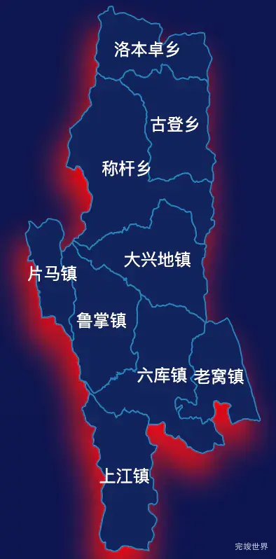 echarts怒江傈僳族自治州泸水市geoJson地图阴影