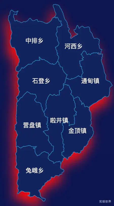 echarts怒江傈僳族自治州兰坪白族普米族自治县geoJson地图阴影