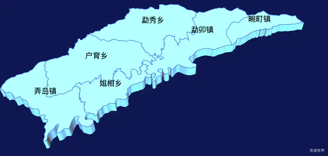 echarts德宏傣族景颇族自治州瑞丽市geoJson地图3d地图