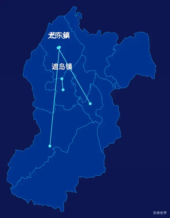 echarts德宏傣族景颇族自治州梁河县geoJson地图自定义引导线