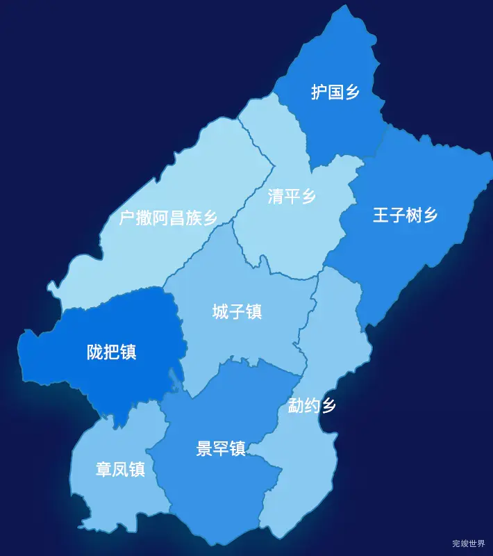 echarts德宏傣族景颇族自治州陇川县geoJson地图 tooltip轮播