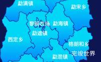 echarts西双版纳傣族自治州勐海县geoJson地图局部颜色渐变代码演示