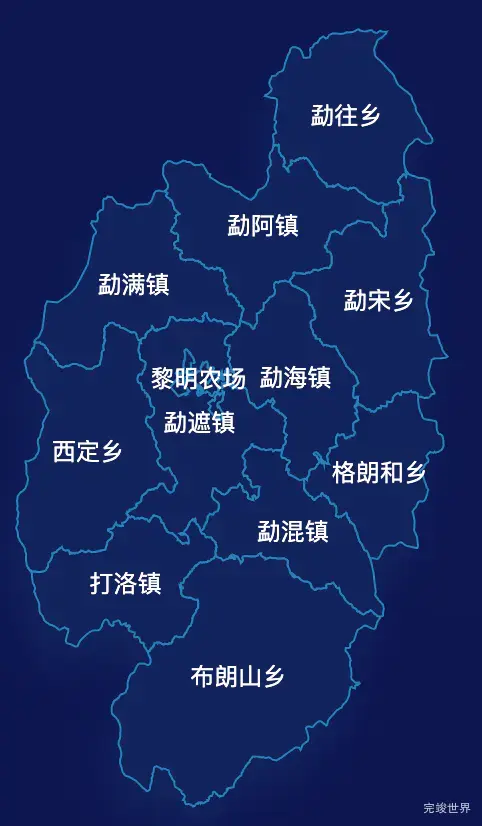 echarts西双版纳傣族自治州勐海县geoJson地图点击地图获取经纬度