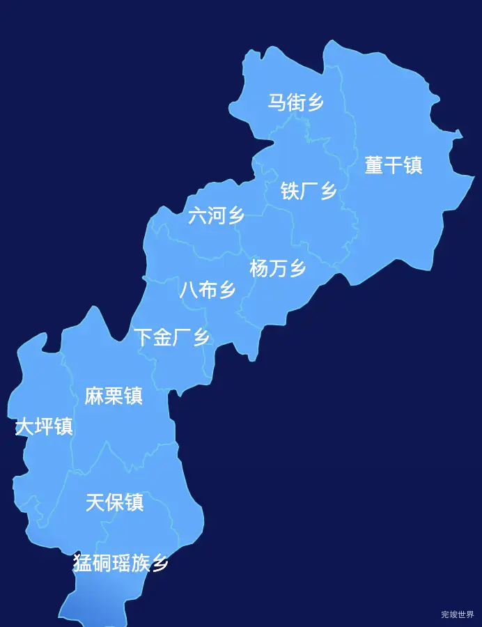 echarts文山壮族苗族自治州麻栗坡县geoJson地图全局颜色渐变