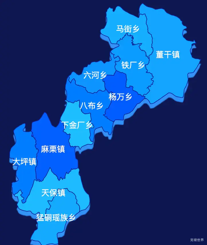 echarts文山壮族苗族自治州麻栗坡县geoJson地图 visualMap控制地图颜色