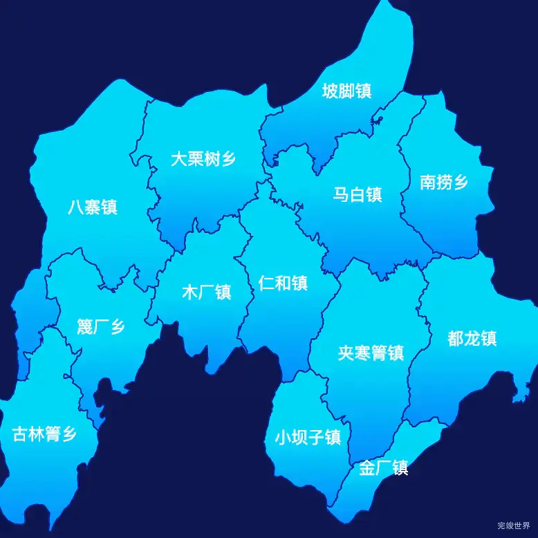 echarts文山壮族苗族自治州马关县geoJson地图局部颜色渐变