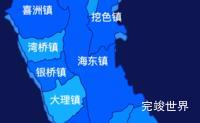 echarts大理白族自治州大理市geoJson地图 visualMap控制地图颜色效果实例