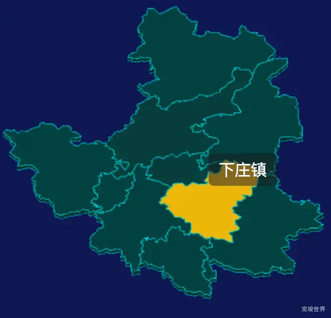 threejs大理白族自治州祥云县geoJson地图3d地图鼠标移入显示标签并高亮